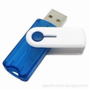 Promotional Swivel USB Flash Drive with Plug-and-play Function and More Than 1,000,000 Times of Data